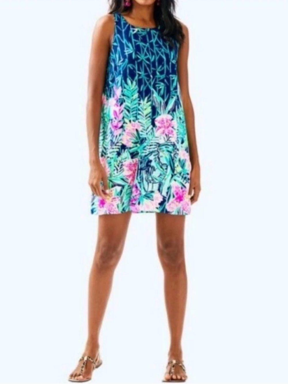 Lilly Pulitzer Jackie Silk Shift Dress in Slathouse Soiree Elephant